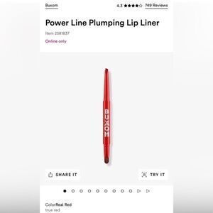 NWT Buxom Power Line- Real Red